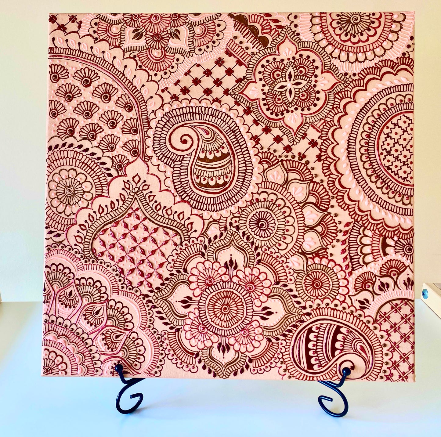 Dark Pink Henna Canvas