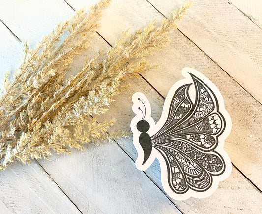 Butterfly Henna Design Sticker
