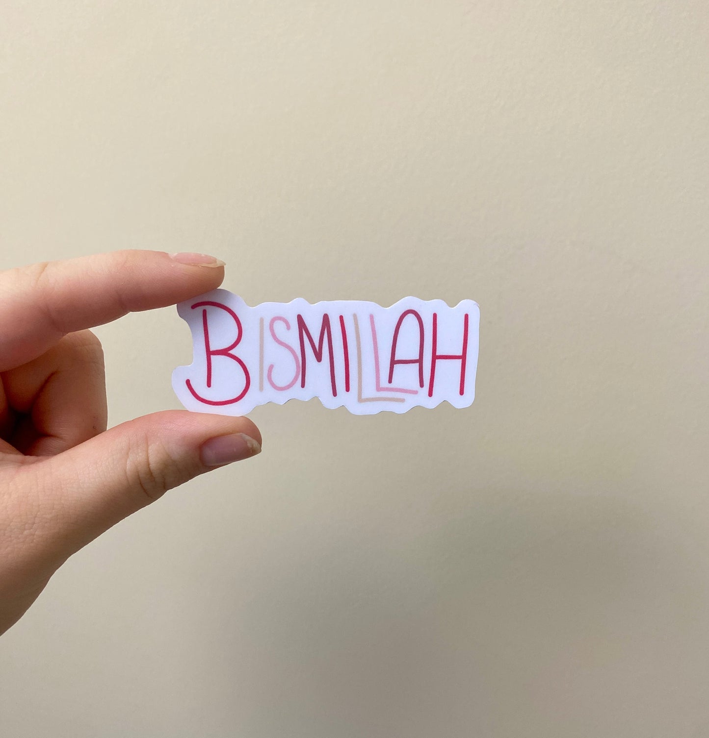 Bismillah Sticker Pink