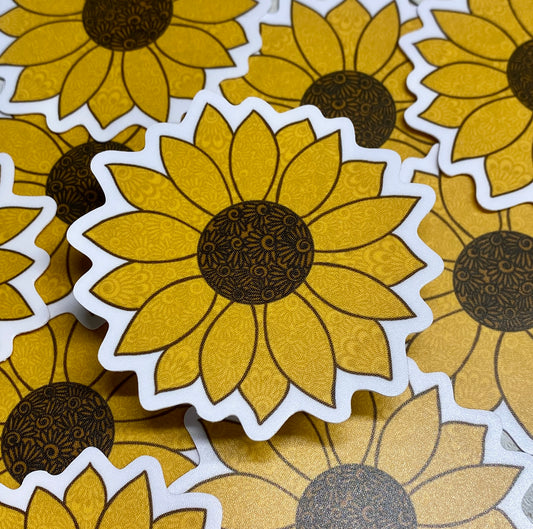 Yellow Sunflower Henna Sticker