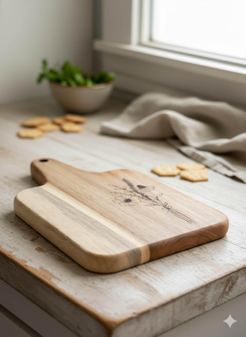 Flower Bouquet Mini Cutting Board