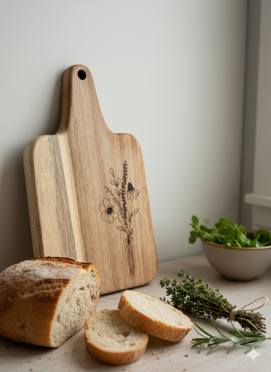 Flower Bouquet Mini Cutting Board