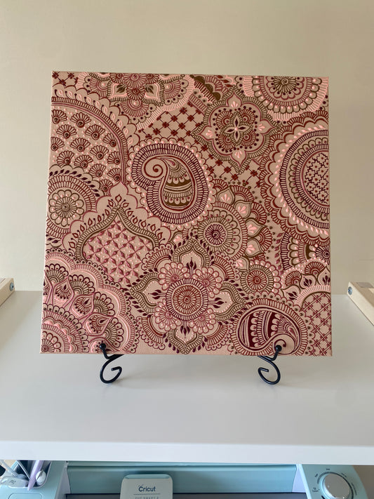 Dark Pink Henna Canvas