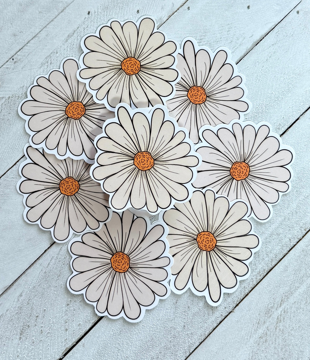 White Daisy Sticker