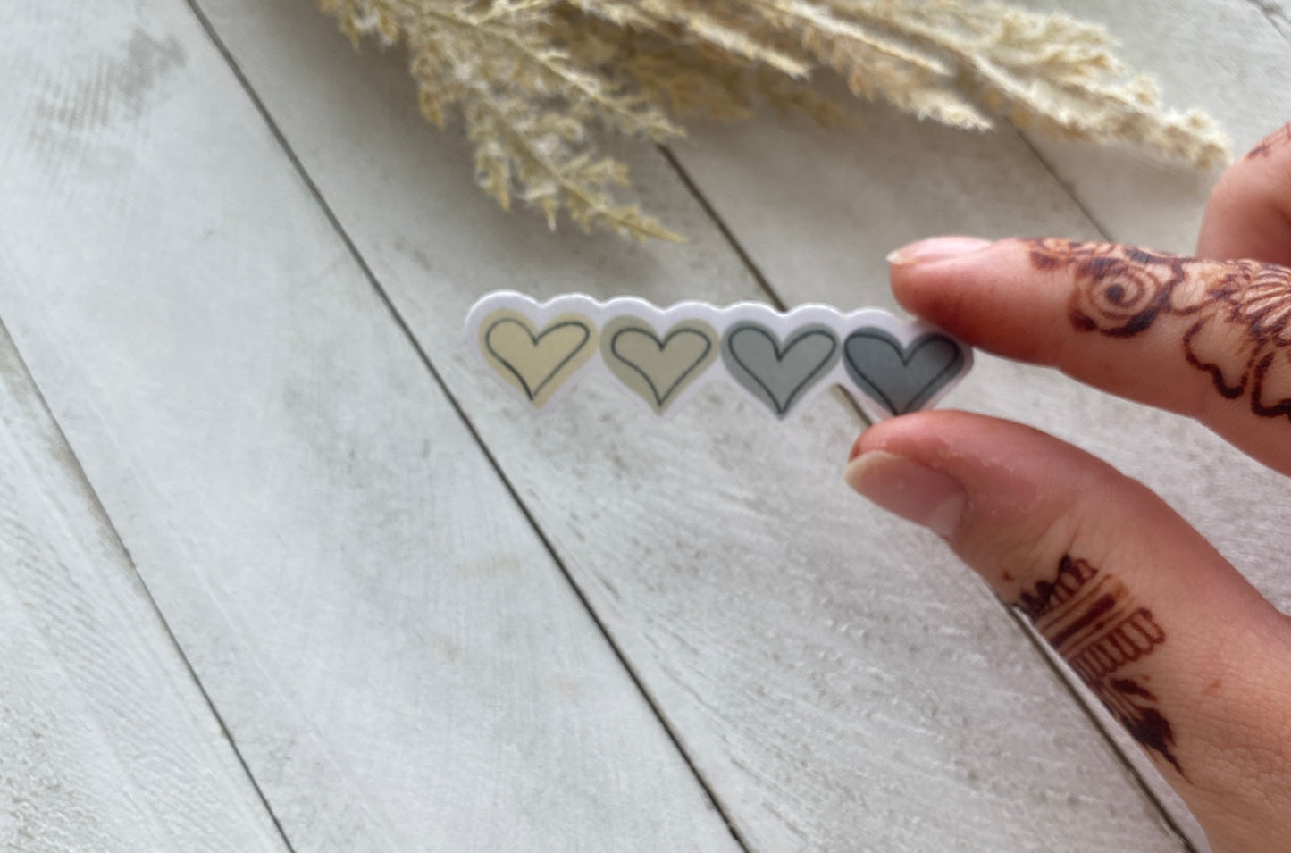 Green Hearts Sticker