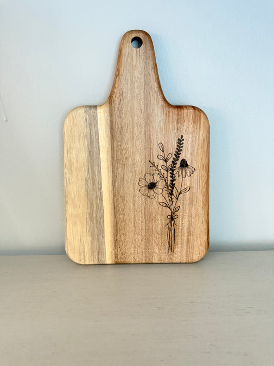 Flower Bouquet Mini Cutting Board