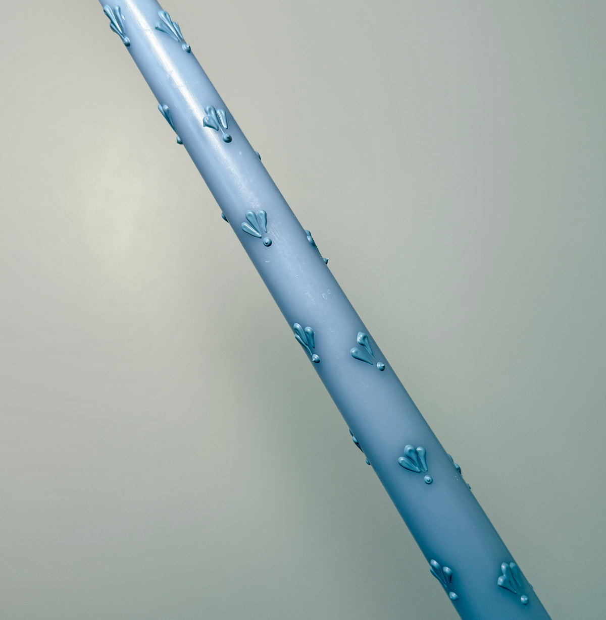 Hand-Painted Gold Leaf Taper Candles –  Set of 2, 10" Tall