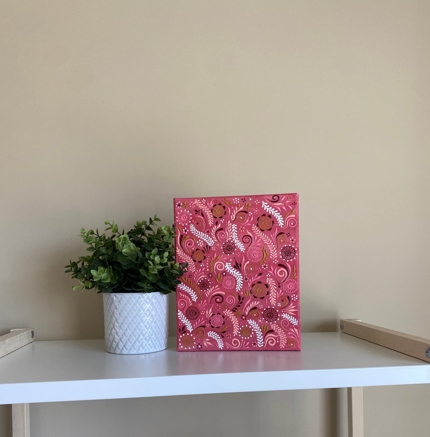 Small Floral Pink Canvas