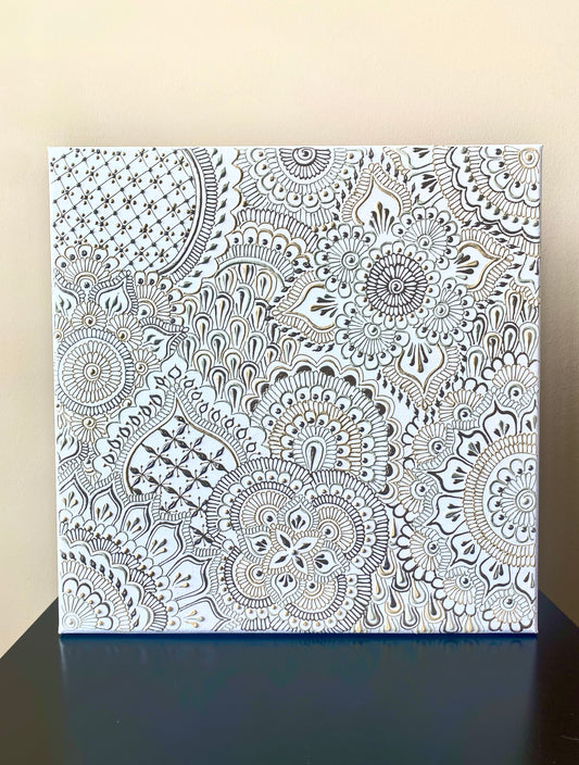 White Henna Canvas